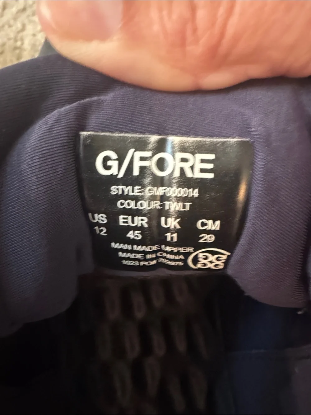 G/FORE Men's Navy and White Athletic Golf Sneakers